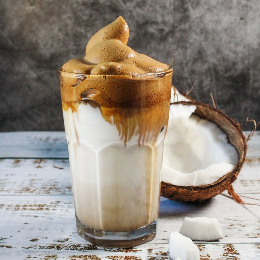 a photo sweet iced with coconut milk